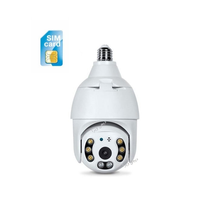 دوربین لامپی چرخشی سیمکارتی مدل V380-PRO