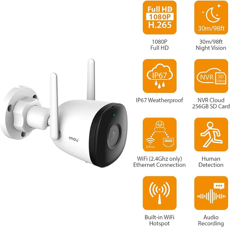 دوربین بالت تحت شبکه ایمو مدل Imou Bullet 2C IPC-F22P