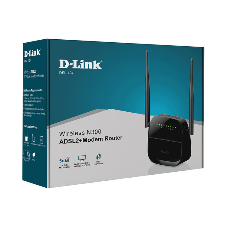 مودم روتر بیسیم دی لینک مدل DSL-124