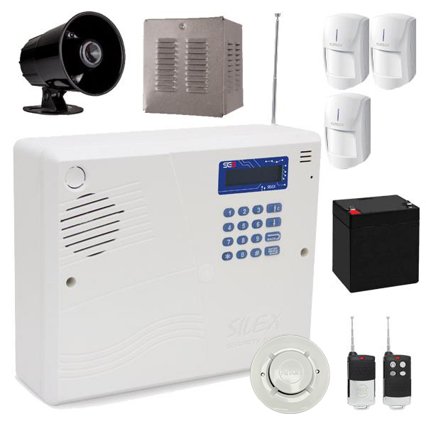 پکیج دزدگیر اماکن سیمکارتی سایلکس مدل SG8-LITE همراه با سه چشمی وزنی وارداتی